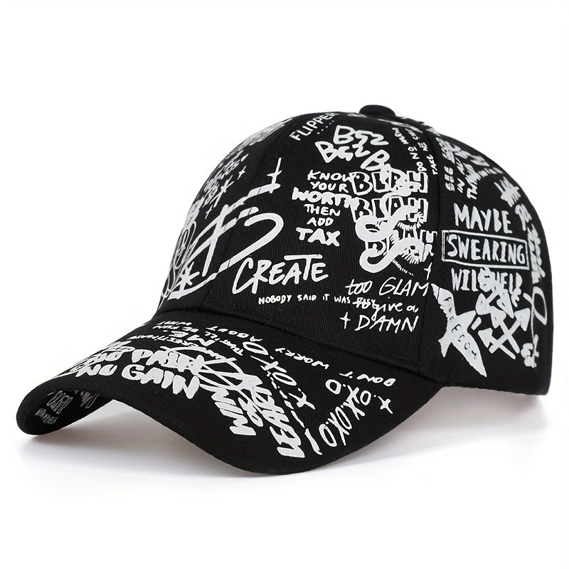 Men's Letter Graffiti Baseball Cap