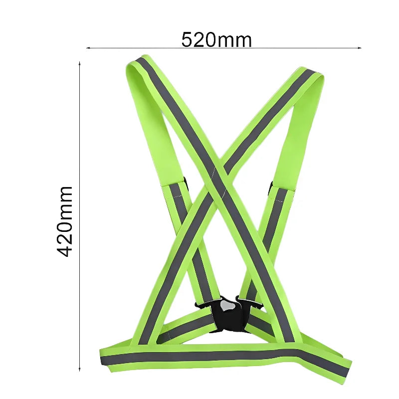 Reflective Safety Vest - Lightweight Adjustable Hi-Vis Jacket for Running and Cycling