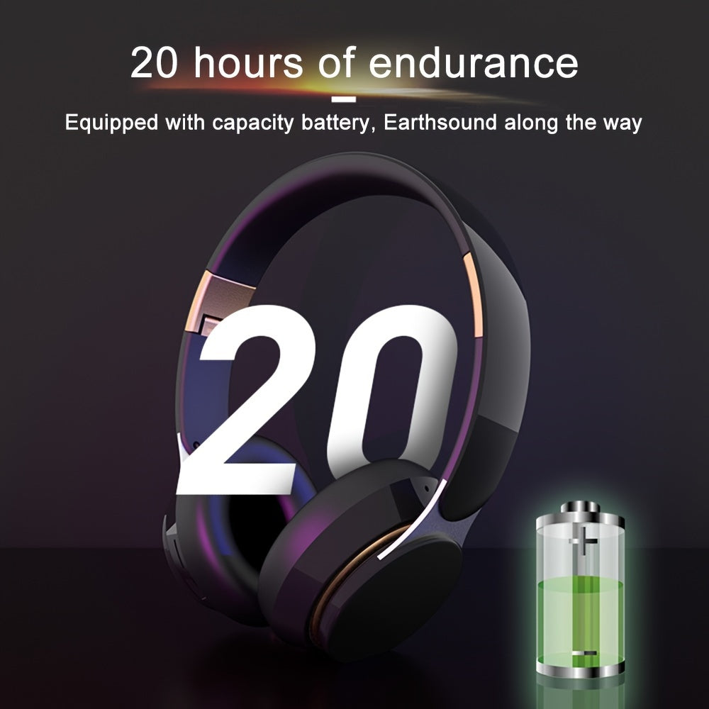 07S Wireless Over-Ear Headphones - Long Battery Life, HD Sound, Adjustable & Portable for Sports and Commuting