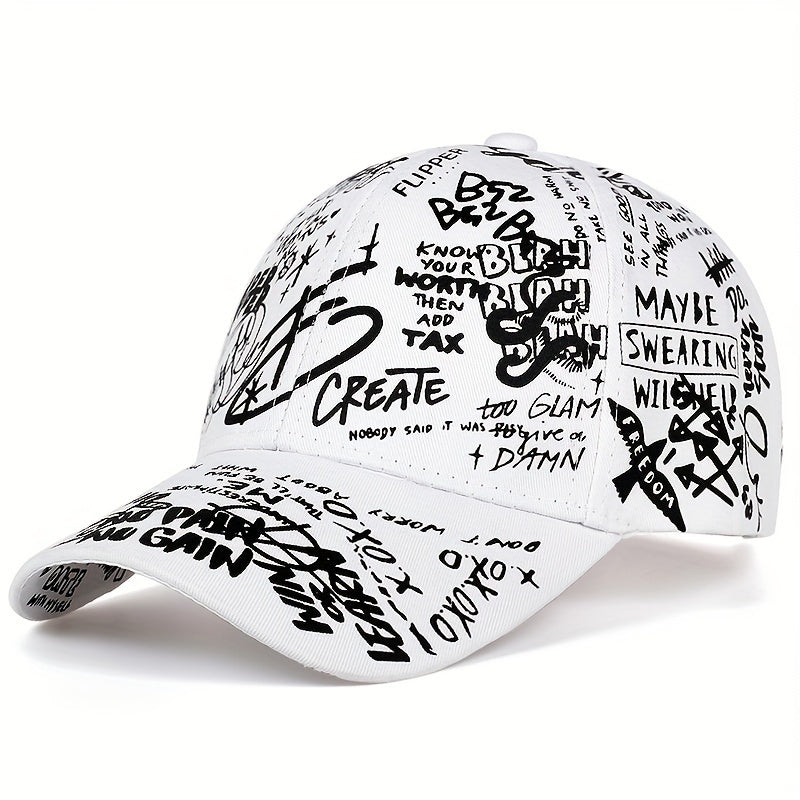 Men's Letter Graffiti Baseball Cap