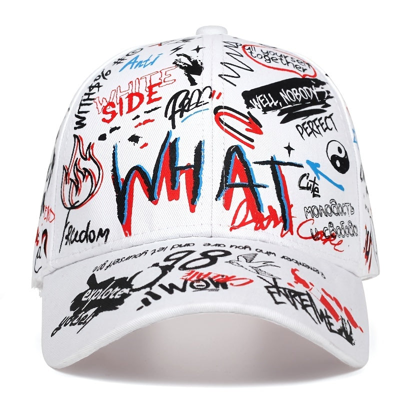 Unisex Graffiti-Style Baseball Cap - 'Nobody's Perfect' with Adjustable Fit