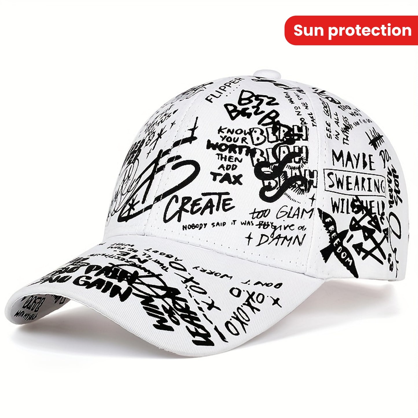 Men's Letter Graffiti Baseball Cap